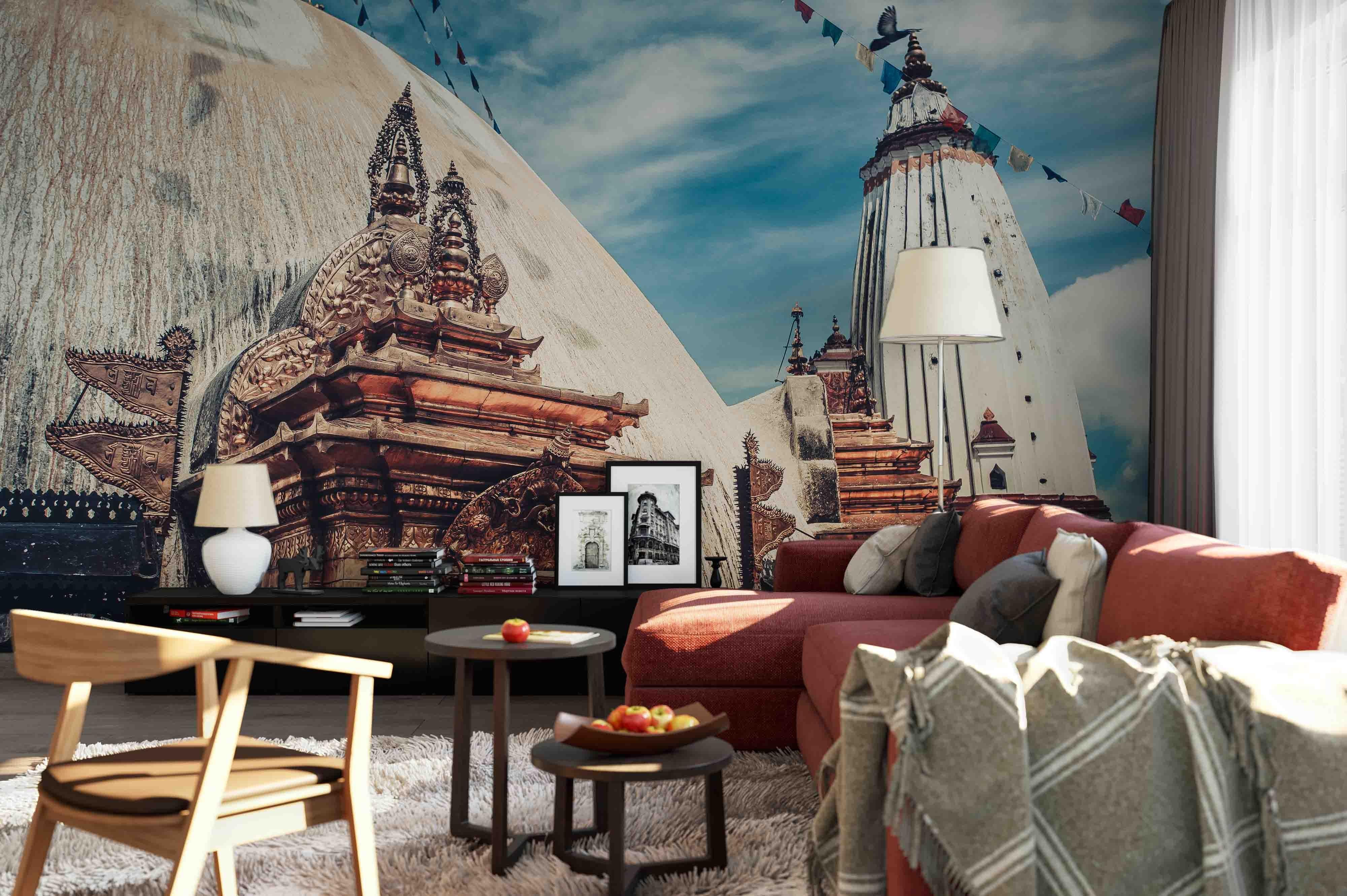 3D blue sky yurt wall mural wallpaper 38- Jess Art Decoration