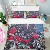 3D Abstract Art Graffiti Quilt Cover Set Bedding Set Duvet Cover Pillowcases 149- Jess Art Decoration
