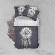 3D Hand Drawn Dreamcatcher Black Quilt Cover Set Bedding Set Duvet Cover Pillowcases LXL- Jess Art Decoration