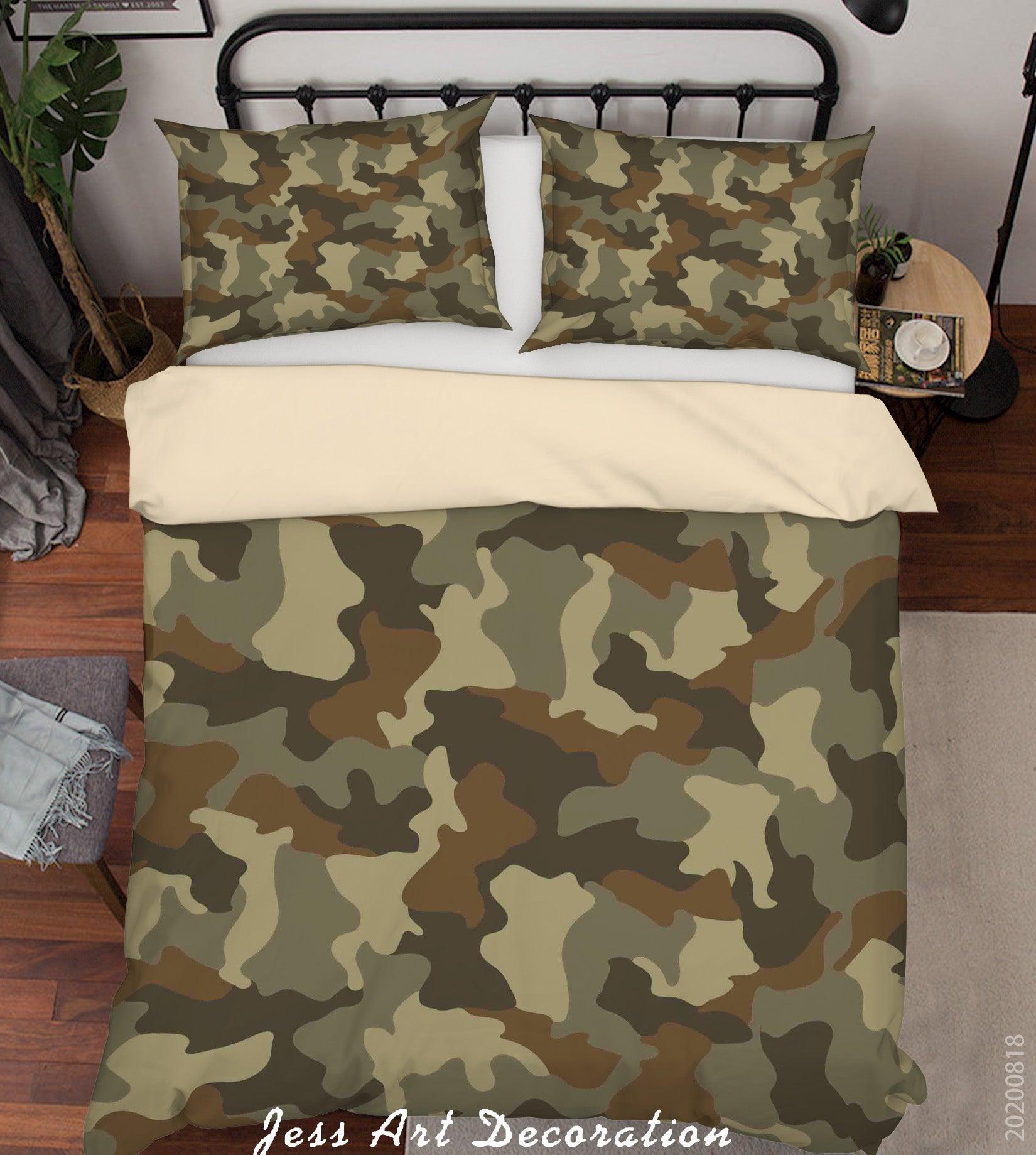 3D Vintage Camouflage Pattern Quilt Cover Set Bedding Set Duvet Cover Pillowcases LXL- Jess Art Decoration