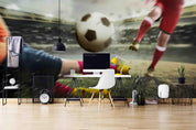 3D Sports Football Court Player Wall Mural Wallpaper LXL- Jess Art Decoration