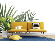 3D Tropics Plant Leaf White Background Wall Mural Wallpaper SWW2397- Jess Art Decoration