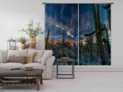3D Landscape Sky Mountain Cactus Curtains and Drapes LQH 107- Jess Art Decoration