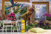 3D Dinosaur Jurassic Park Wall Mural Wallpaper LQH 525- Jess Art Decoration