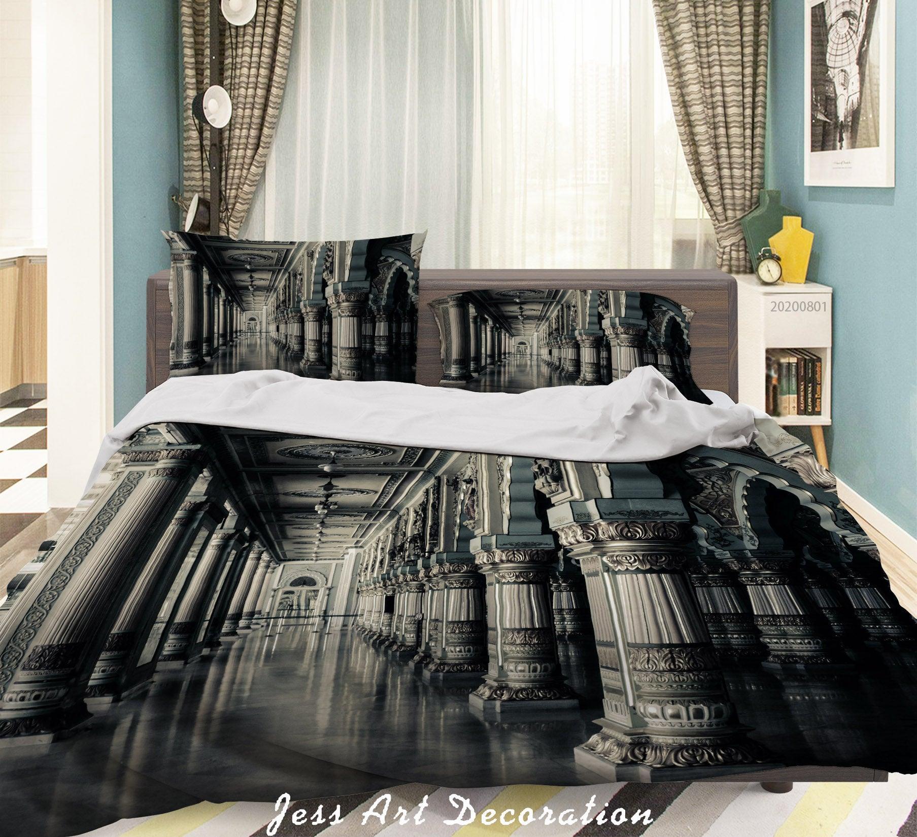 3D Palace Interior Quilt Cover Set Bedding Set Duvet Cover Pillowcases LXL 195- Jess Art Decoration