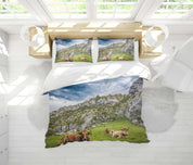 3D Animal Forest Cow Quilt Cover Set Bedding Set Duvet Cover Pillowcases WJ 3333- Jess Art Decoration