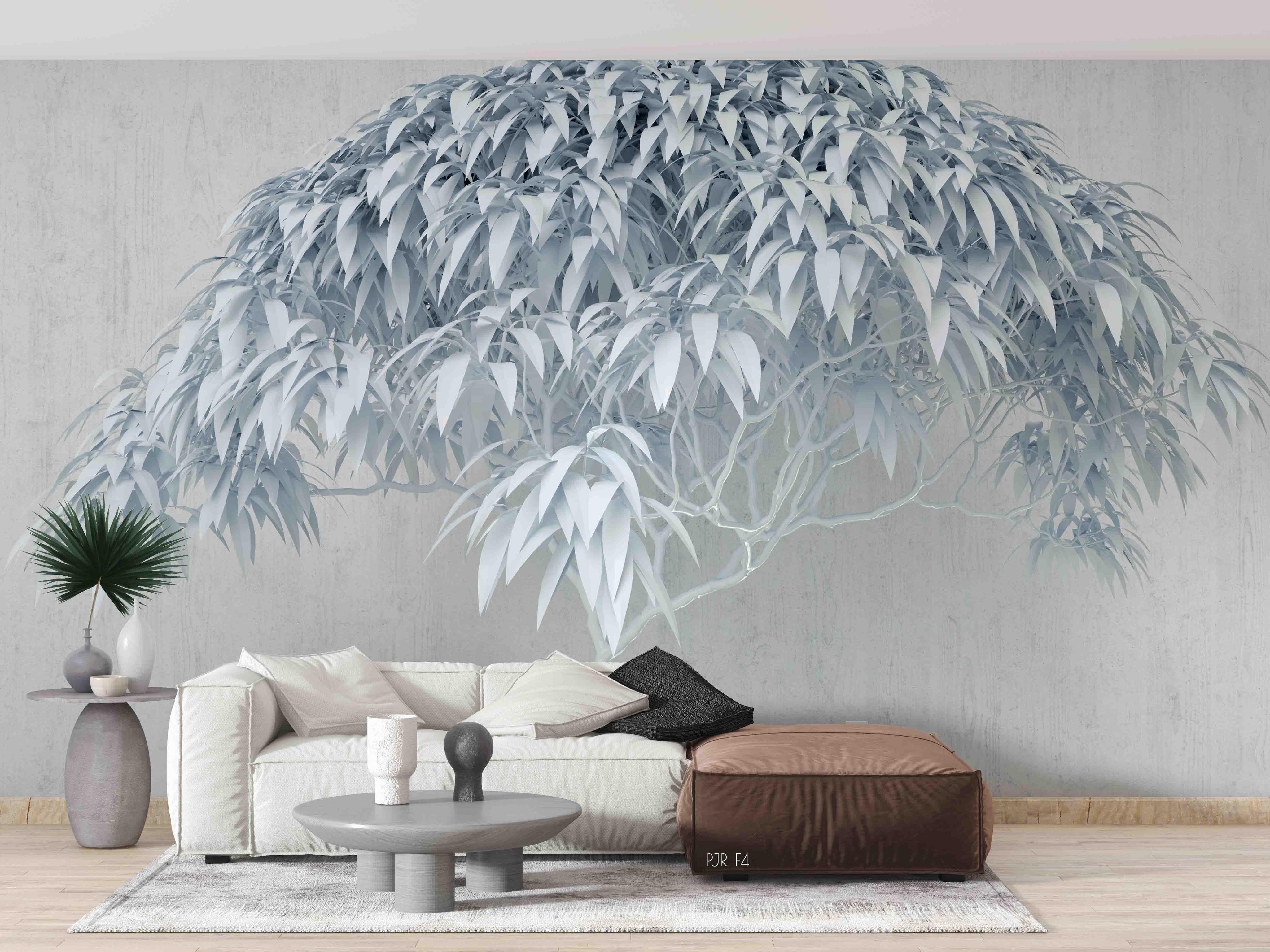 3D Tree Leaves Pattern Wall Mural Wallpaper WJ 5221- Jess Art Decoration