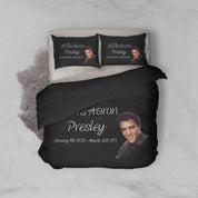 3D Elvis Aron Presley Black Quilt Cover Set Bedding Set Duvet Cover Pillowcases JN 1197- Jess Art Decoration