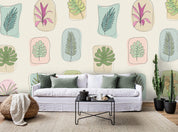 3D Cartoon Leaves Wall Mural Wallpaper 68- Jess Art Decoration
