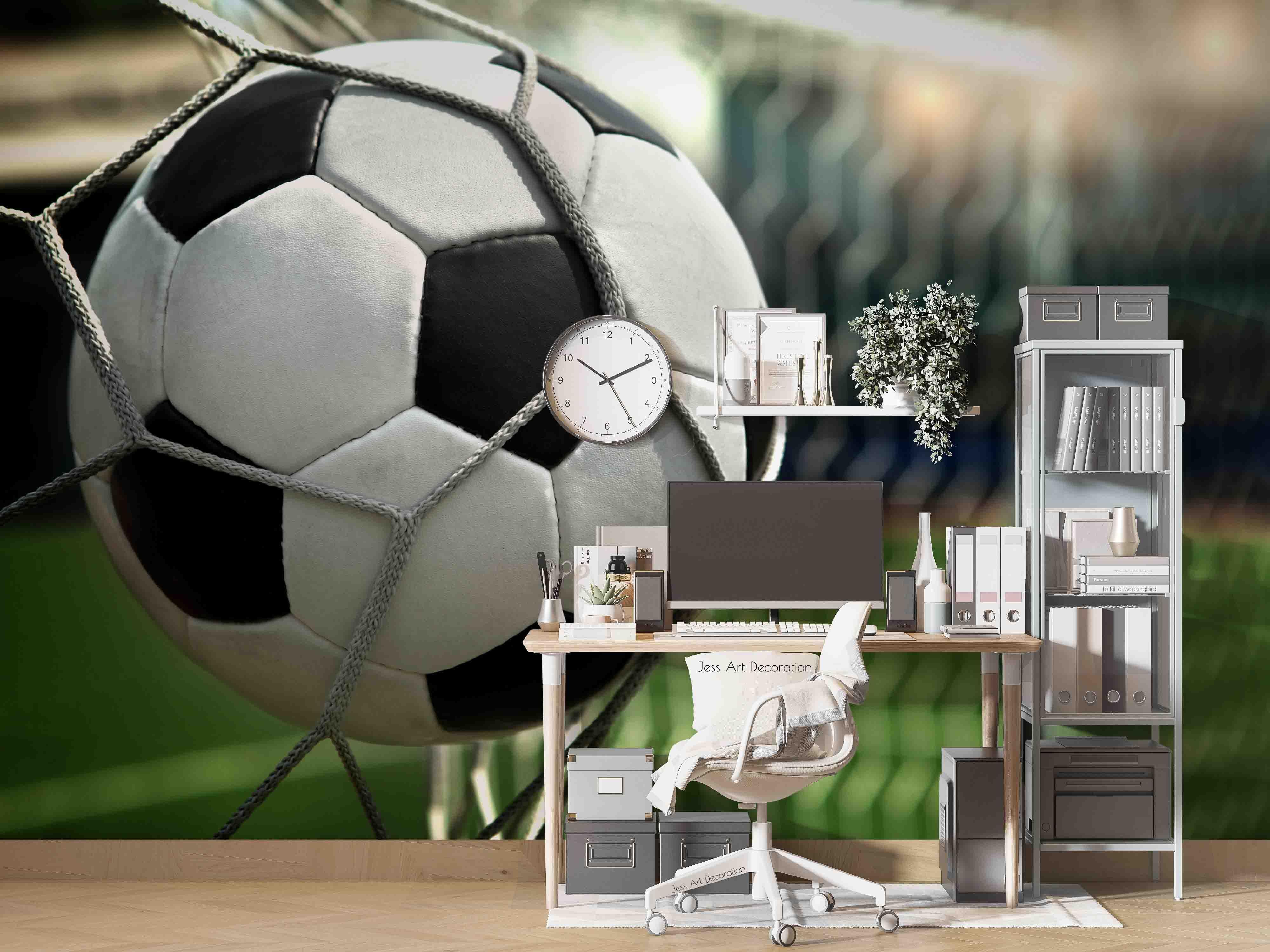 3D Football Field Goal Wall Mural Wallpaper  sww 14- Jess Art Decoration
