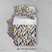 3D Lemon Leaves Pattern Quilt Cover Set Bedding Set Duvet Cover Pillowcases WJ 1594- Jess Art Decoration