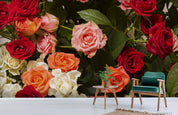 3D Red Rose Floral Wall Mural Wallpaper LQH 496- Jess Art Decoration