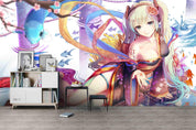 3D Anime Fish Girl anime girl fish fantasy mural wall mural wallpaper for teen room - view 3