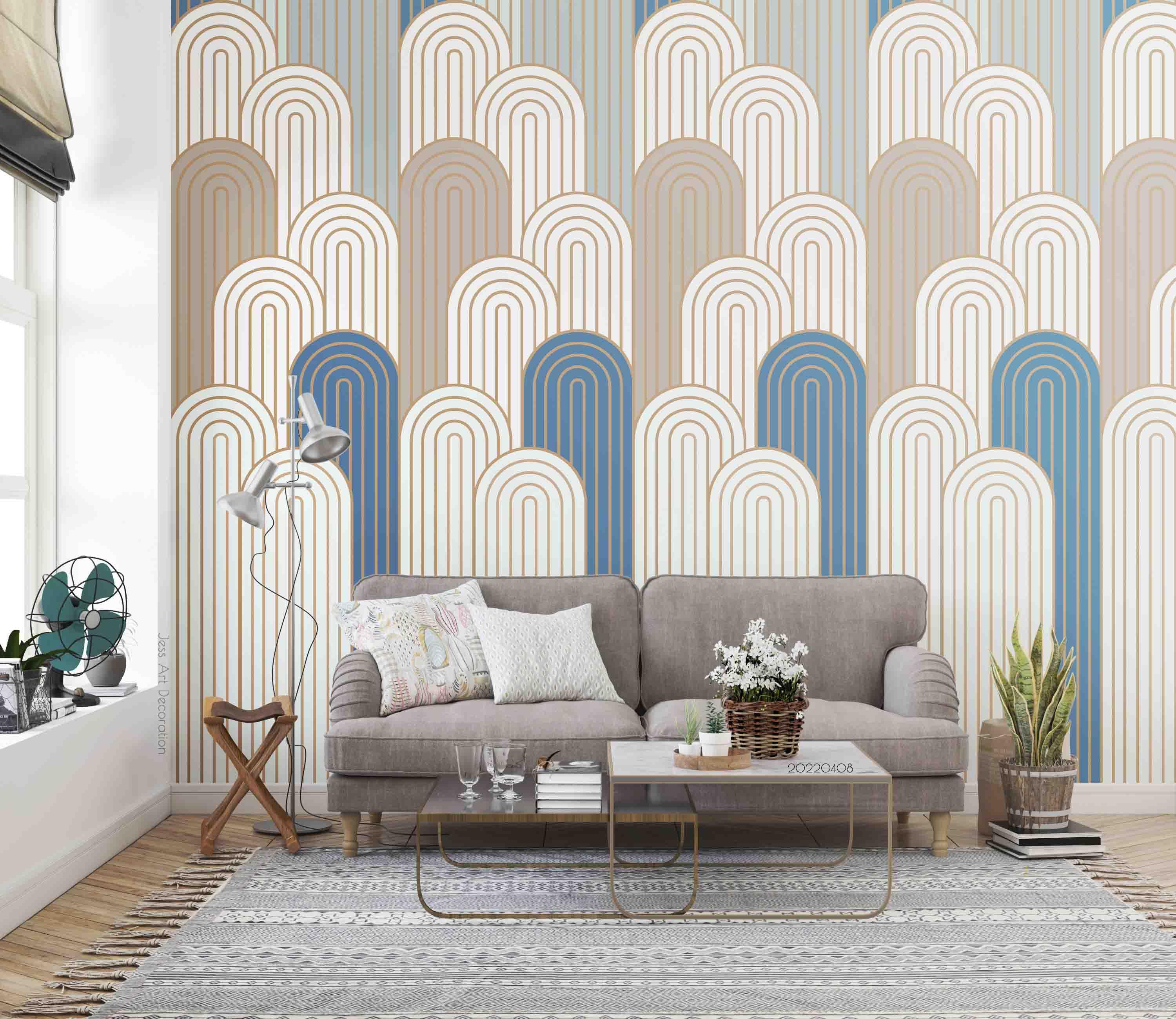 3D Abstract Geometric Pattern Wall Mural Wallpaper GD 3860- Jess Art Decoration