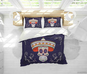 3D Skull Dead Cartoon Quilt Cover Set Bedding Set Duvet Cover Pillowcases WJ 9158- Jess Art Decoration