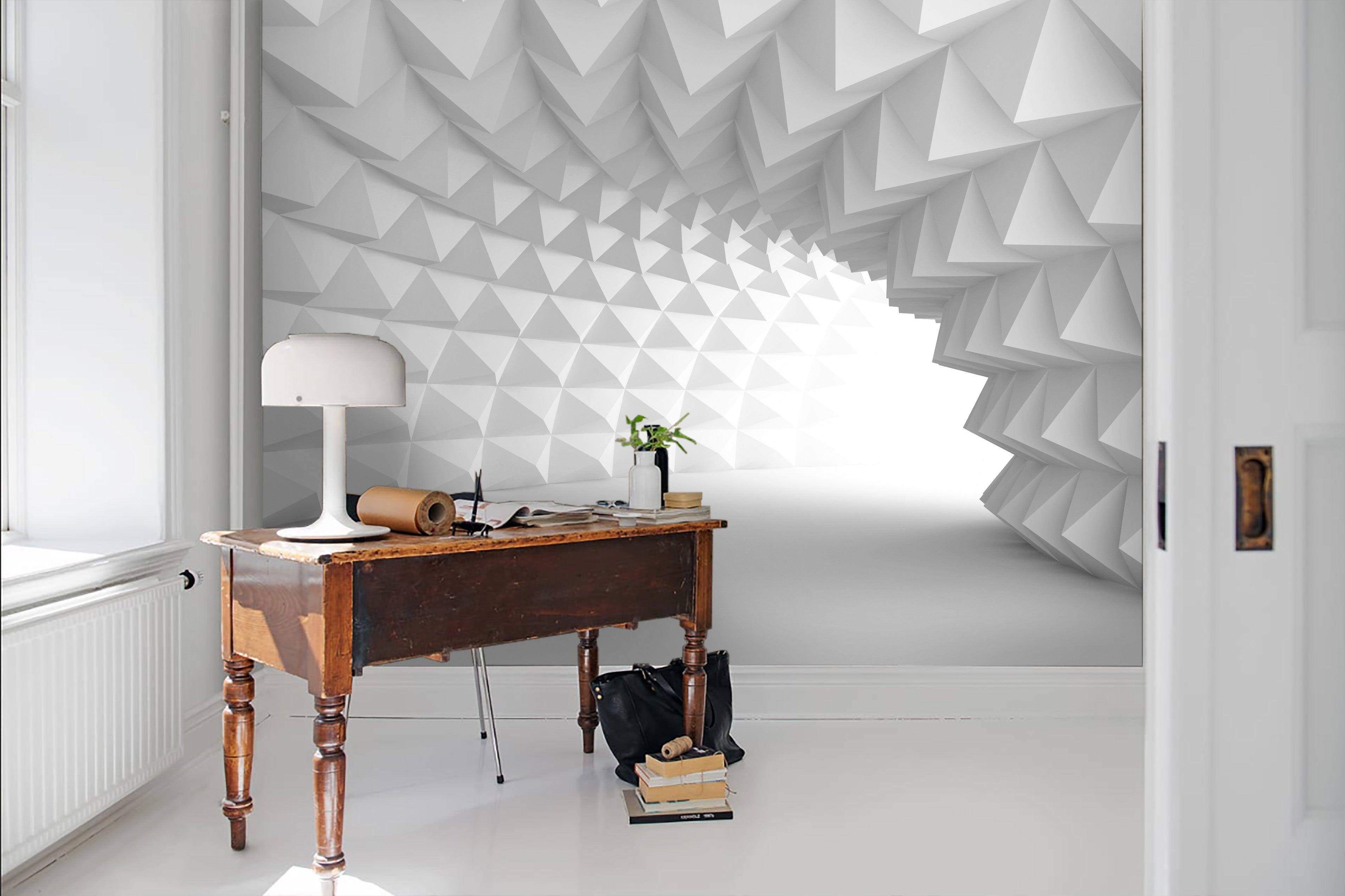 3D Black White Geometric Space Wall Mural Wallpaper 21- Jess Art Decoration