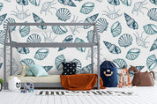 3D Sea Animals Starfish Shells Pattern Wall Mural Wallpaper WJ 3171- Jess Art Decoration