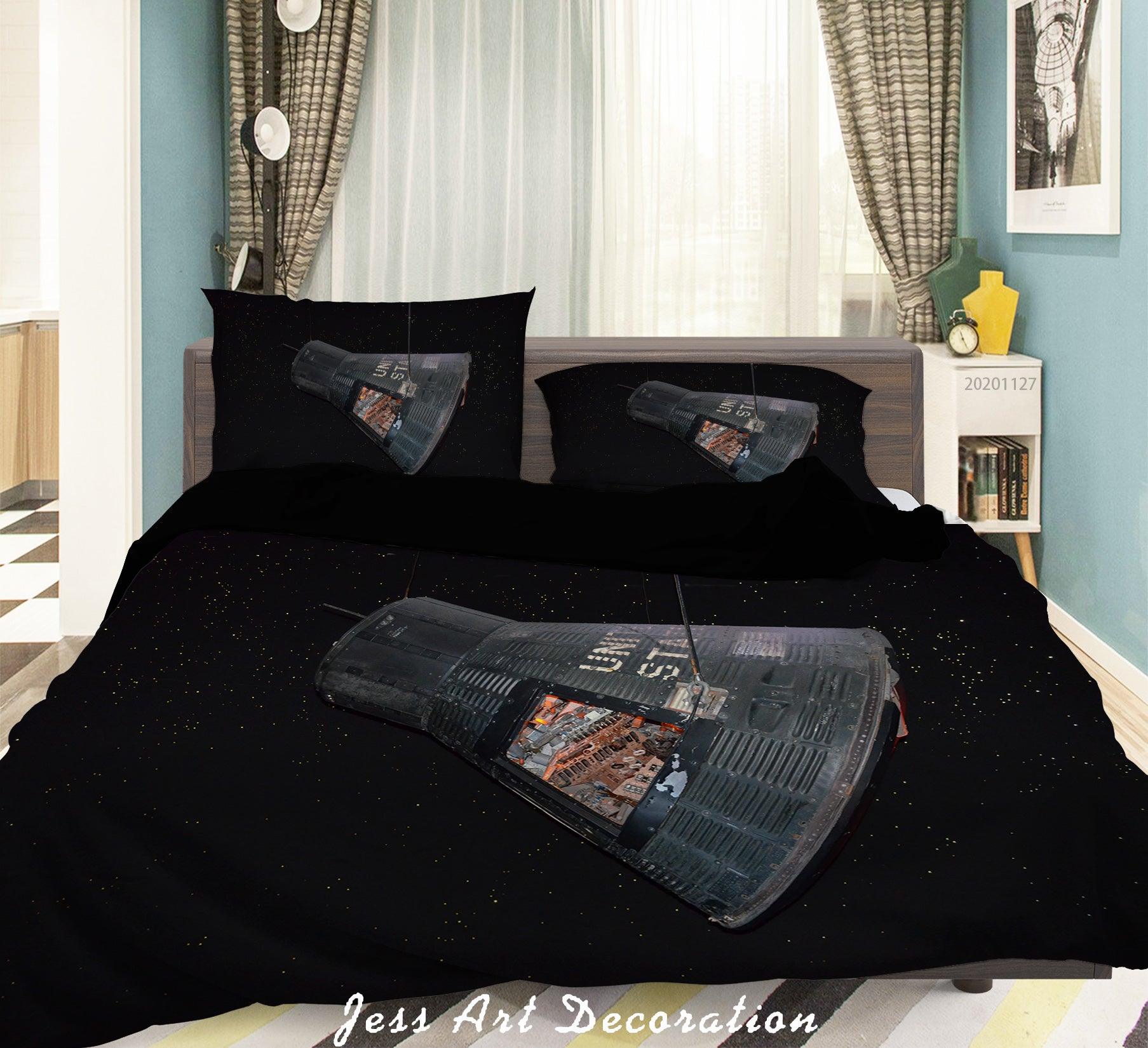 3D Abstract Jeremy Straub Black Quilt Cover Set Bedding Set Duvet Cover Pillowcases LXL- Jess Art Decoration