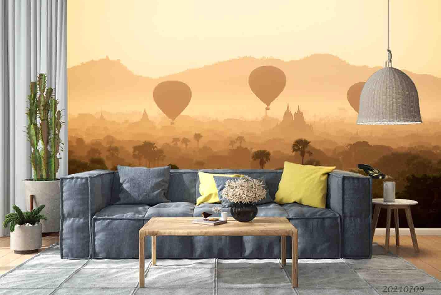3D Turkey Hot Air Balloon Wall Mural Wallpaper SWW4239- Jess Art Decoration