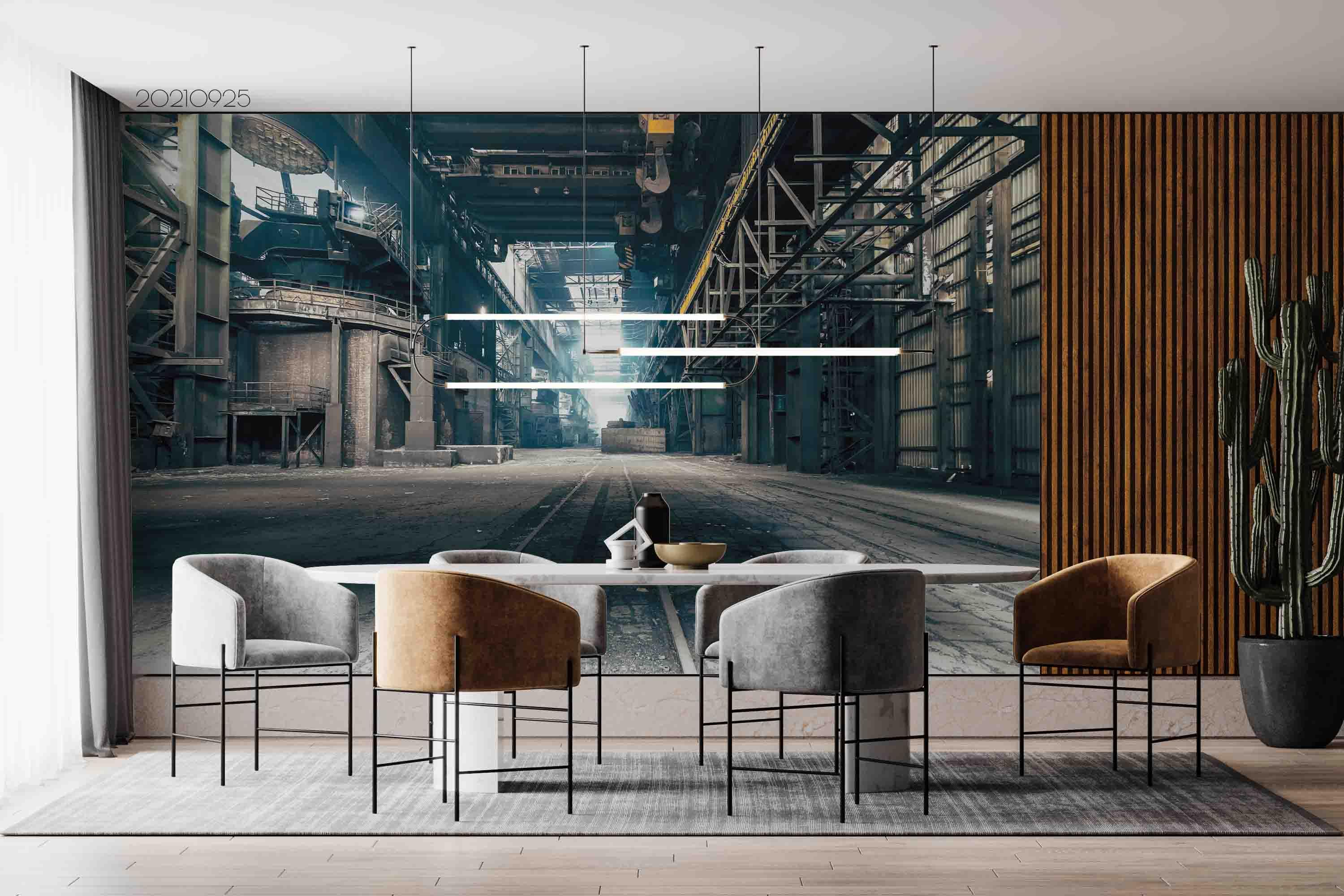 3D Industrial Style Factory Wall Mural Wallpaper LQH 246- Jess Art Decoration