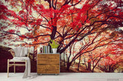 3D Autumn Forest Maple Leaf Wall Mural Wallpaper LQH 37- Jess Art Decoration