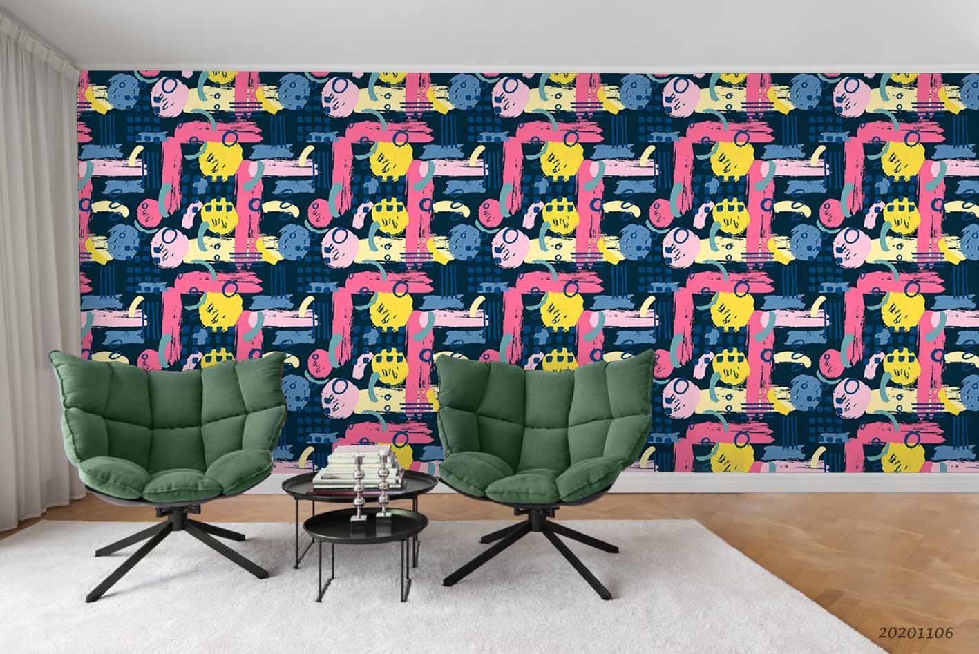 3D Abstract Colorful Wall Mural Wallpaper LXL- Jess Art Decoration