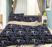 3D Vintage Tropical Leaves Elephant Pattern Quilt Cover Set Bedding Set Duvet Cover Pillowcases WJ 3663- Jess Art Decoration