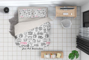 3D Hand Sketching  Daily Necessities Quilt Cover Set Bedding Set Duvet Cover Pillowcases LXL 323- Jess Art Decoration
