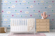 3D Star Heart Stripes Background Wall Mural Wallpaper GD 184- Jess Art Decoration