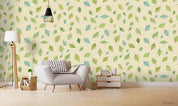 3D Partysu Yellow Leaves Wall Mural Wallpaper JN 1274- Jess Art Decoration