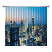 3D Blue Sky City Building Curtains and Drapes LQH 404- Jess Art Decoration