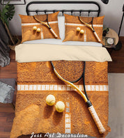 3D Tennis Racket Quilt Cover Set Bedding Set Duvet Cover Pillowcases SF135- Jess Art Decoration