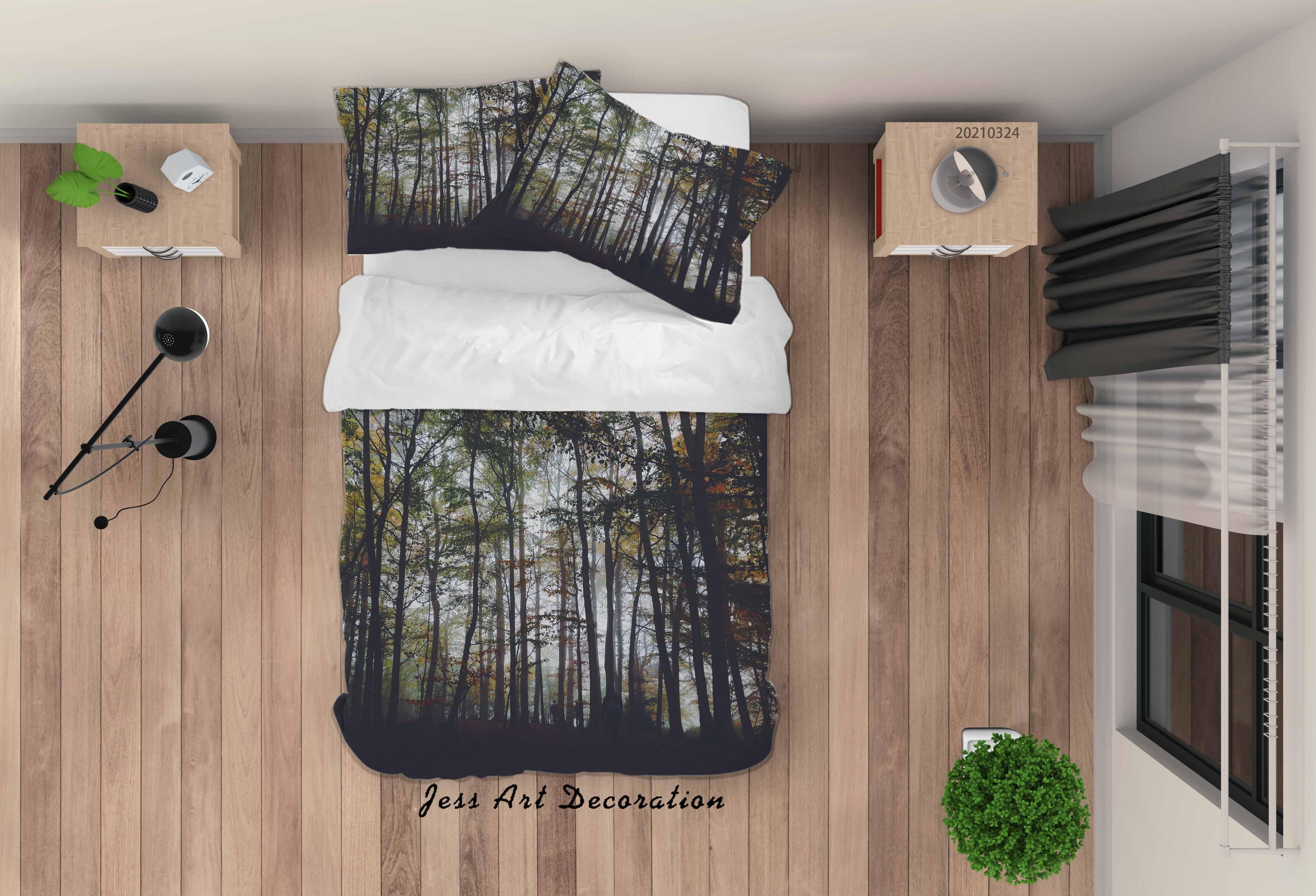 3D Forest Nature Landscape Quilt Cover Set Bedding Set Duvet Cover Pillowcases 172 LQH- Jess Art Decoration