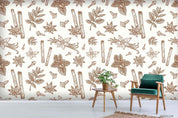 3D Hand Drawn Leaf Wall Mural Wallpaper LQH 130- Jess Art Decoration