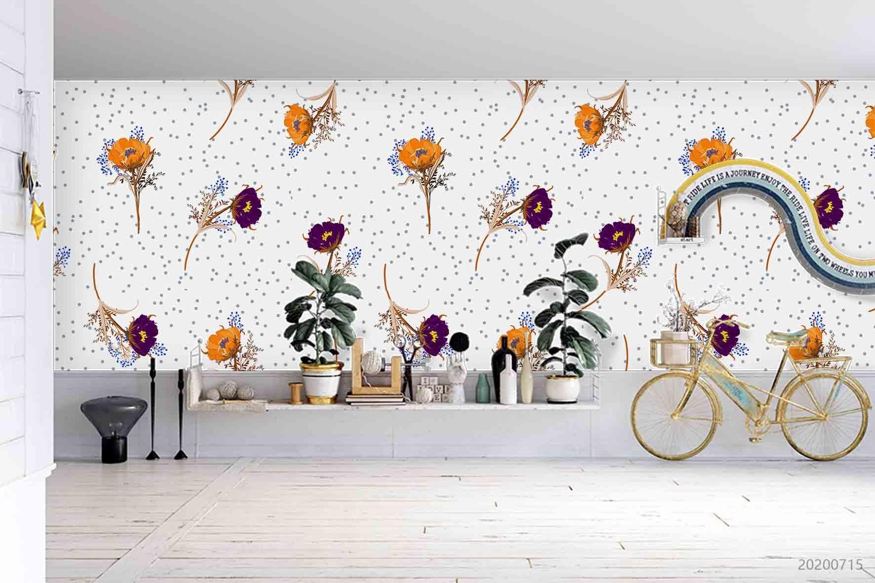 3D Floral Wall Mural Wallpaper SF02- Jess Art Decoration
