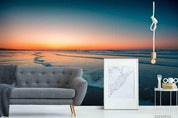 3D Sunset Sky Beach Landscape Wall Mural Wallpaper LQH 581- Jess Art Decoration