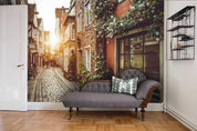 3D Street House Photo Background  Wall Mural Wallpaper 13- Jess Art Decoration