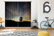3D Wood Star Night Sky Curtains and Drapes GD 2066- Jess Art Decoration
