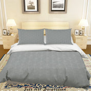 3D Fresh Abstract Gray Line Drawing Leaves Floral Pattern Quilt Cover Set Bedding Set Duvet Cover Pillowcases WJ 4055- Jess Art Decoration