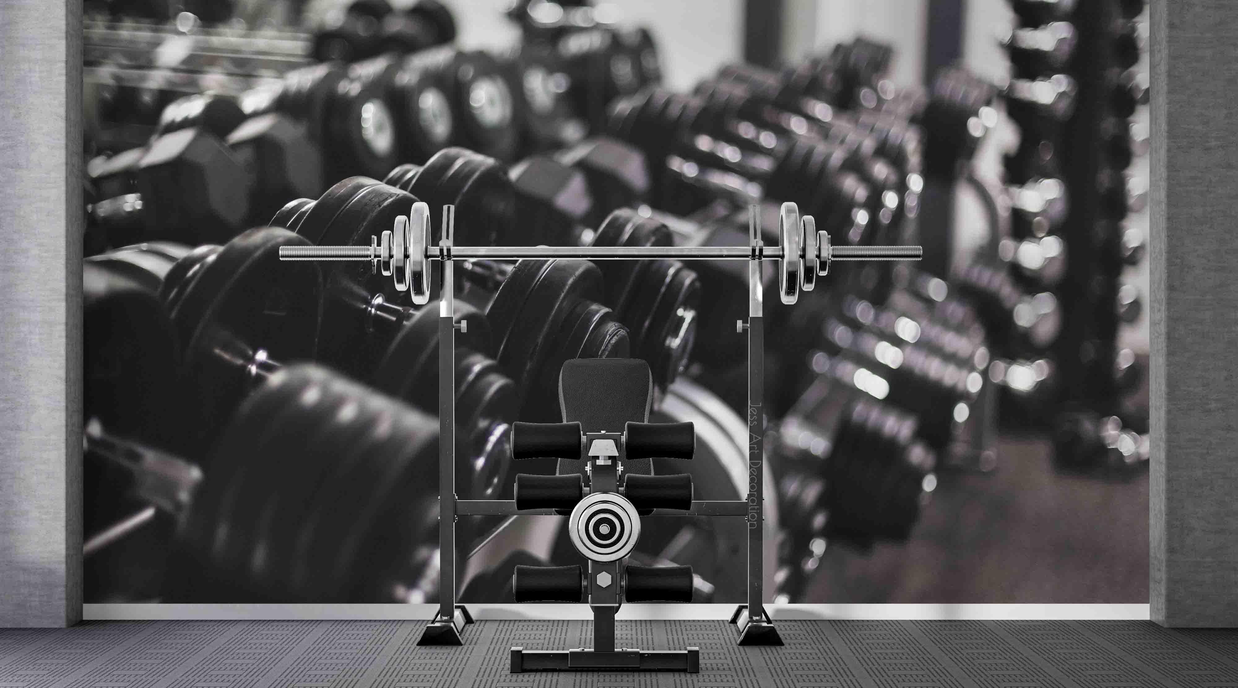 3D Fitness Equipment Dumbbell Wall Mural Wallpaper GD 3000- Jess Art Decoration