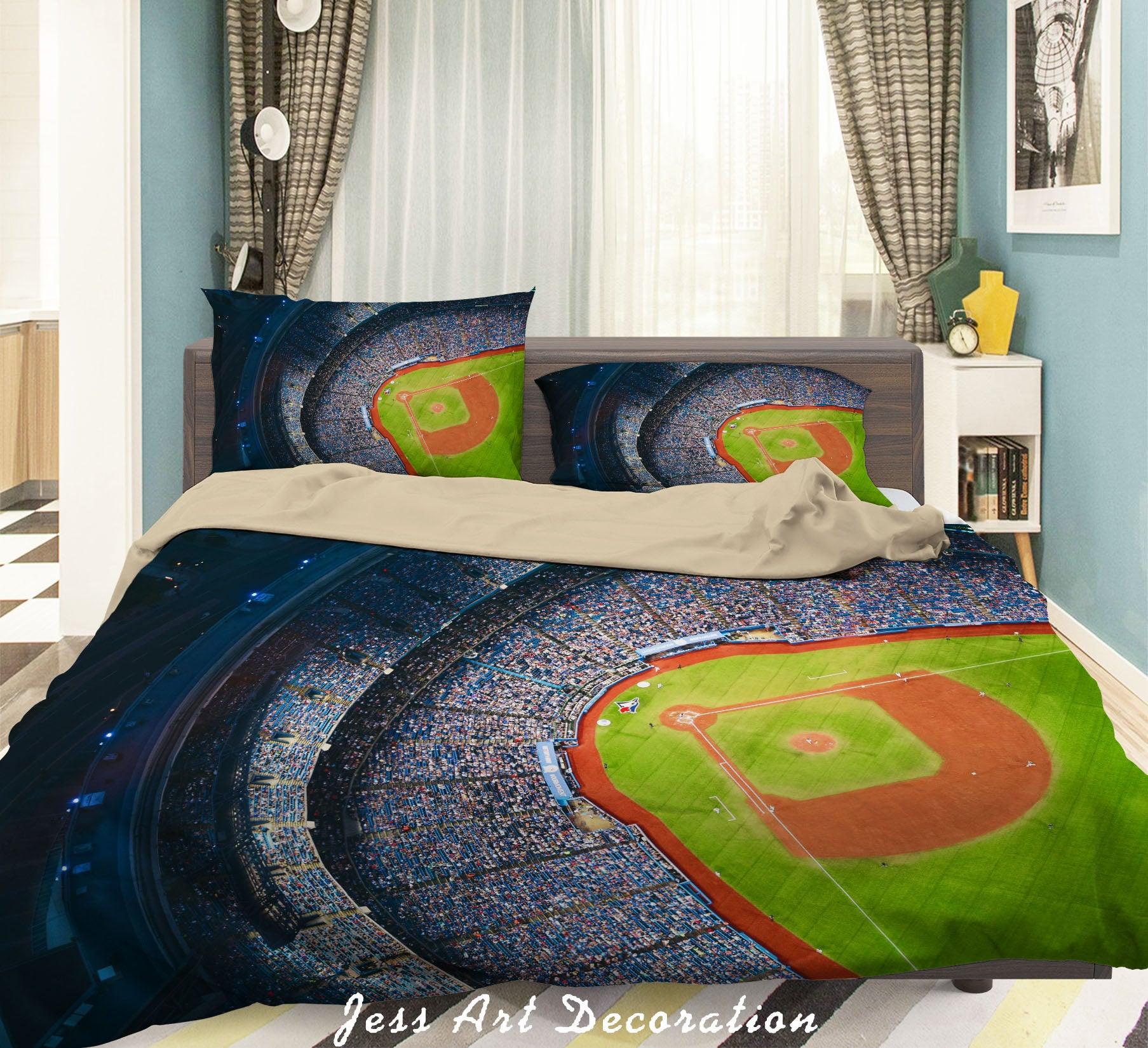 3D American Football Field Quilt Cover Set Bedding Set Duvet Cover Pillowcases A162 LQH- Jess Art Decoration