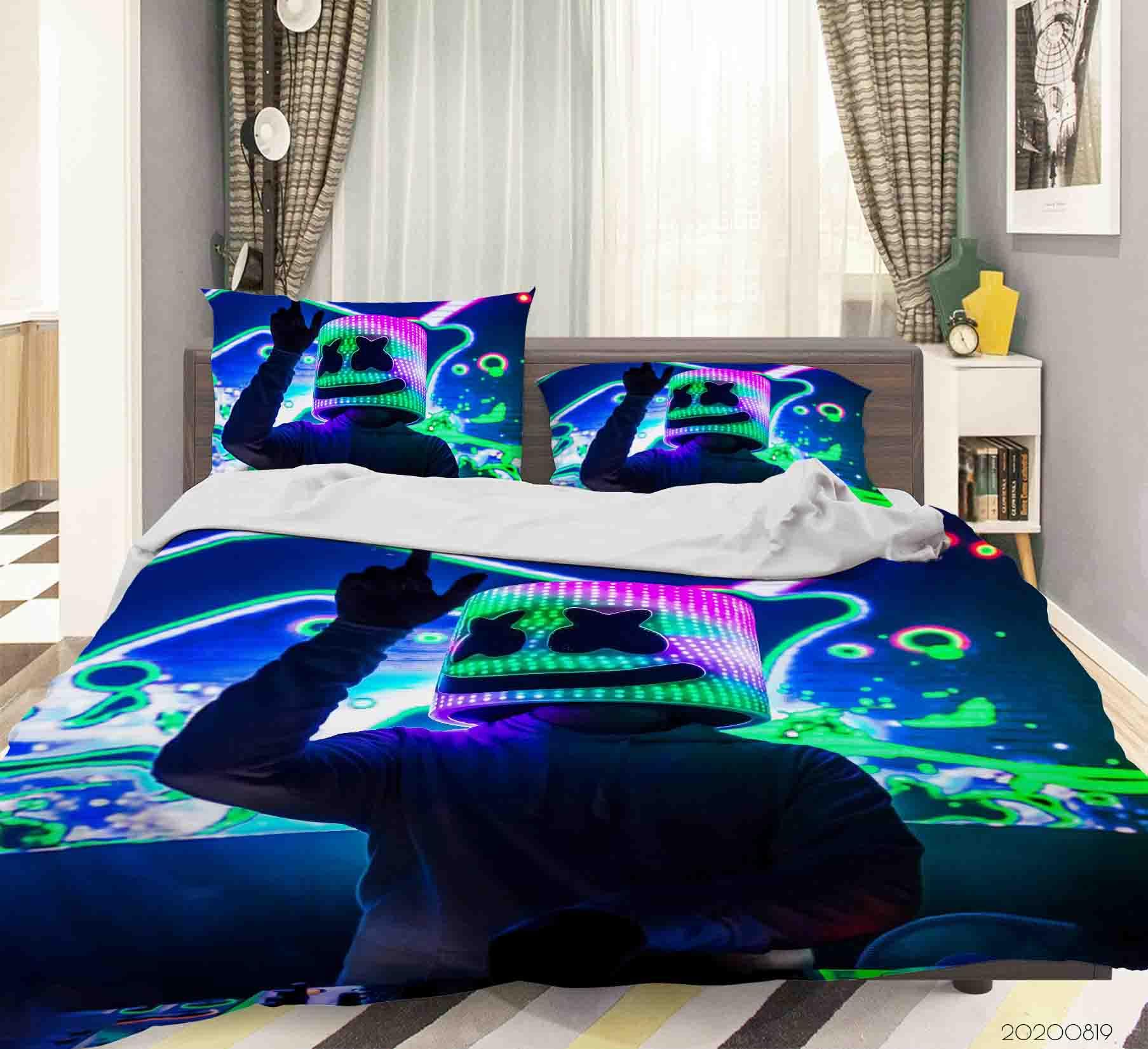 3D Marshmallow Band Quilt Cover Set Bedding Set Duvet Cover Pillowcases JN 1193- Jess Art Decoration