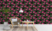 3D Black Pink Rose Flowers Wall Mural Wallpaper SF89- Jess Art Decoration