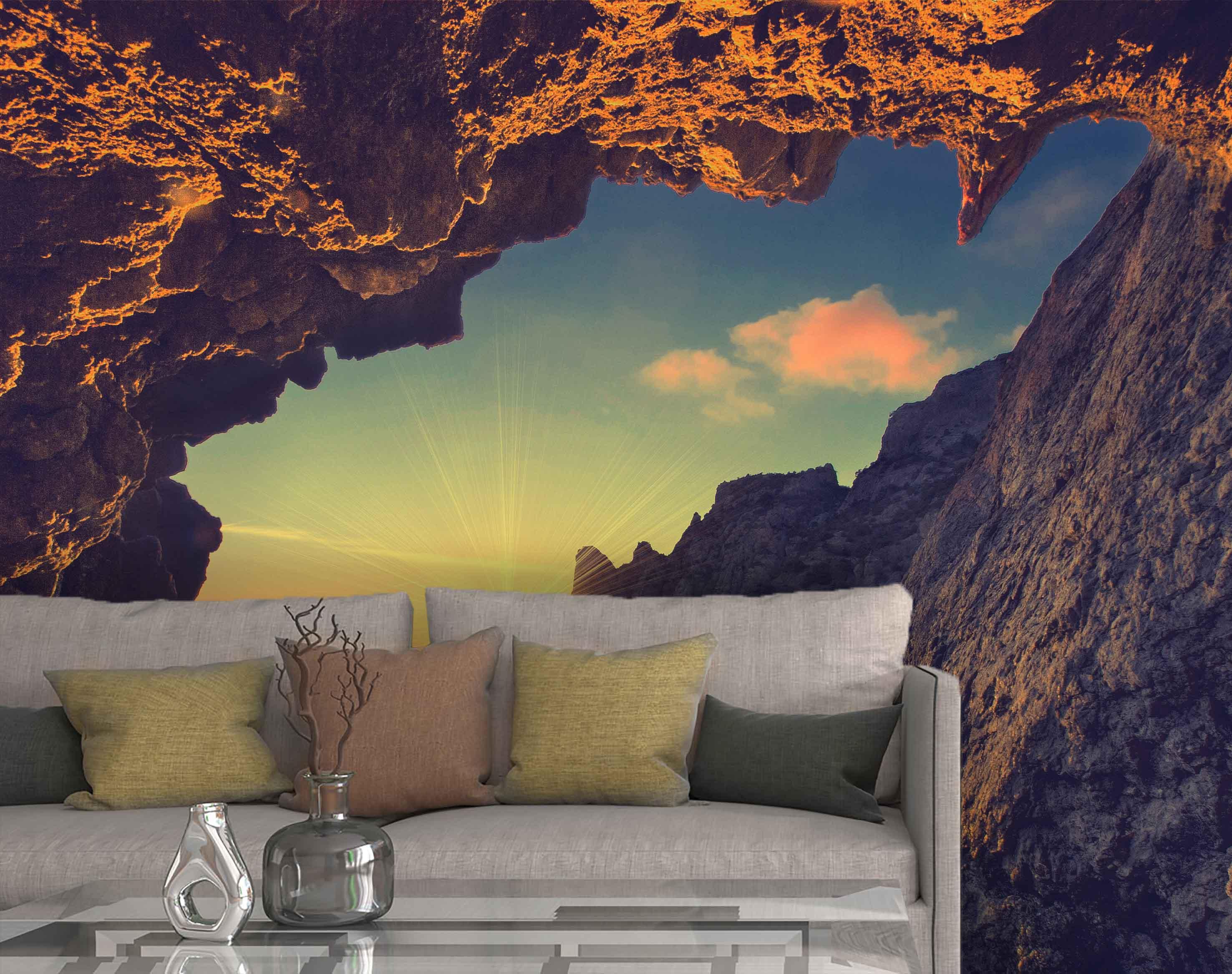 3D Sunshine Rock Wall Mural Wallpaper 22- Jess Art Decoration