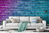 3D Blue Purple Brick Wall Mural Wallpaper 32- Jess Art Decoration