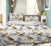 3D Hand Drawn Branch Bird Quilt Cover Set Bedding Set Duvet Cover Pillowcases 87- Jess Art Decoration