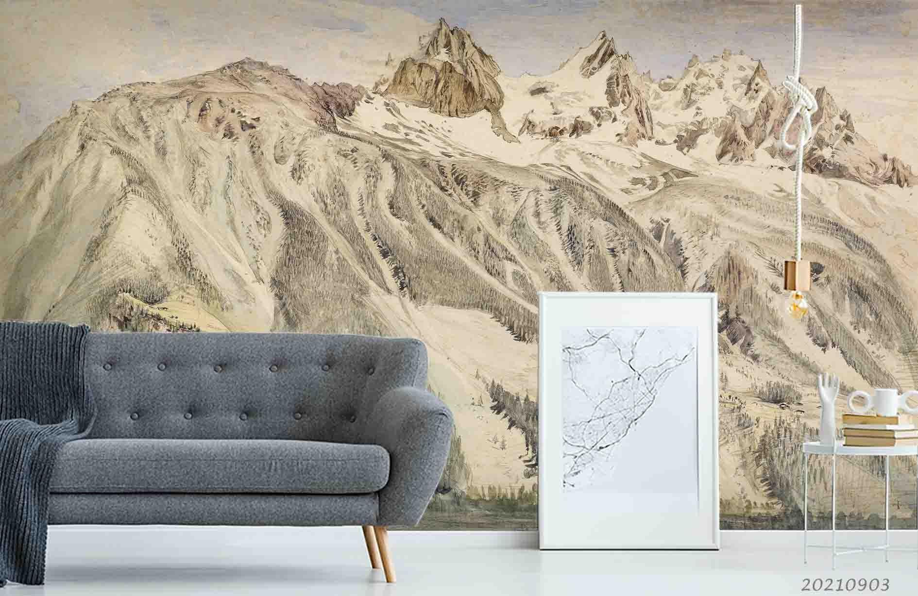 3D Landscape Oil Painting Wall Mural Wallpaper LQH 114- Jess Art Decoration