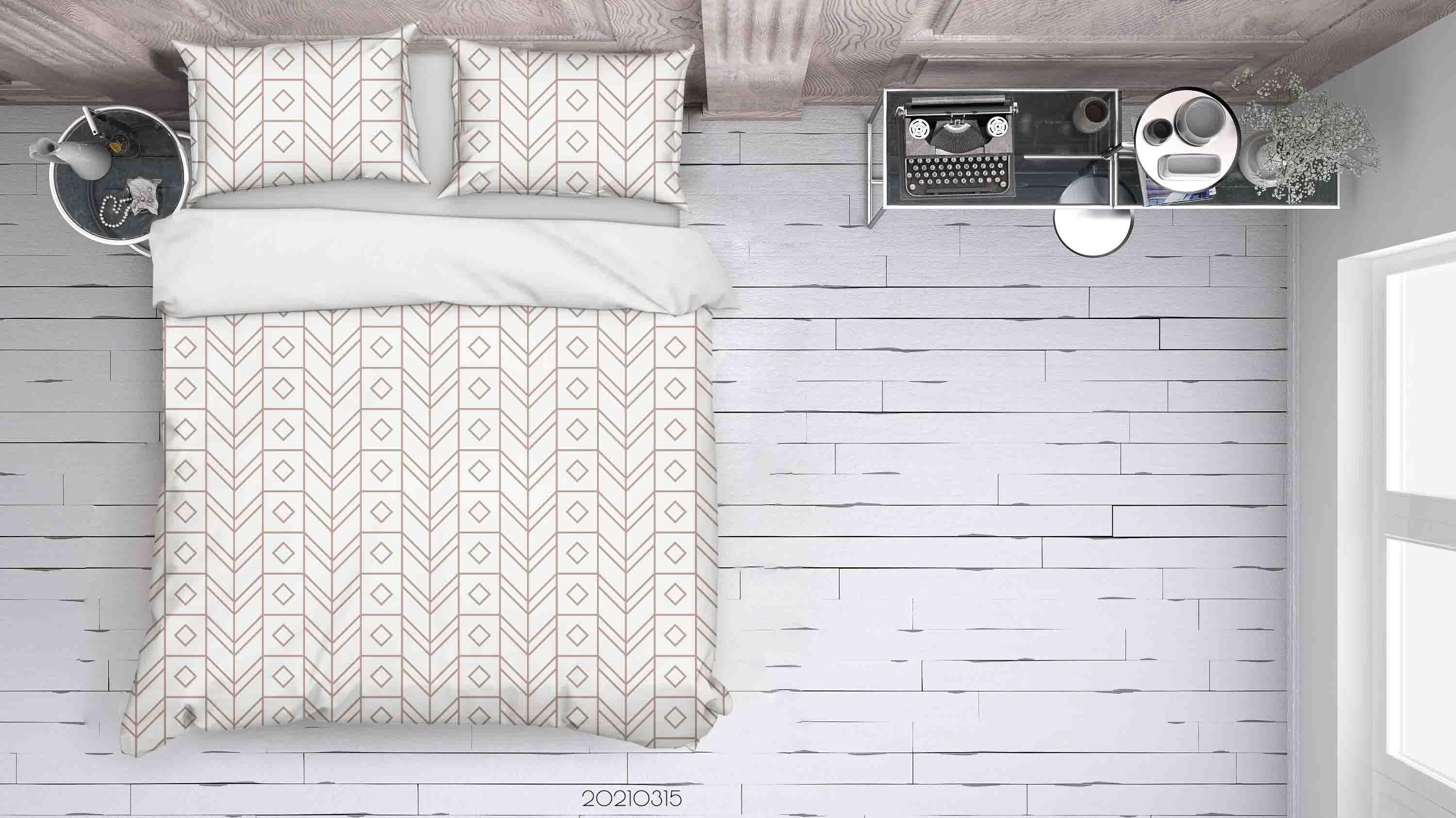 3D Abstract Geometric Art Decoration Quilt Cover Set Bedding Set Duvet Cover Pillowcases 223- Jess Art Decoration