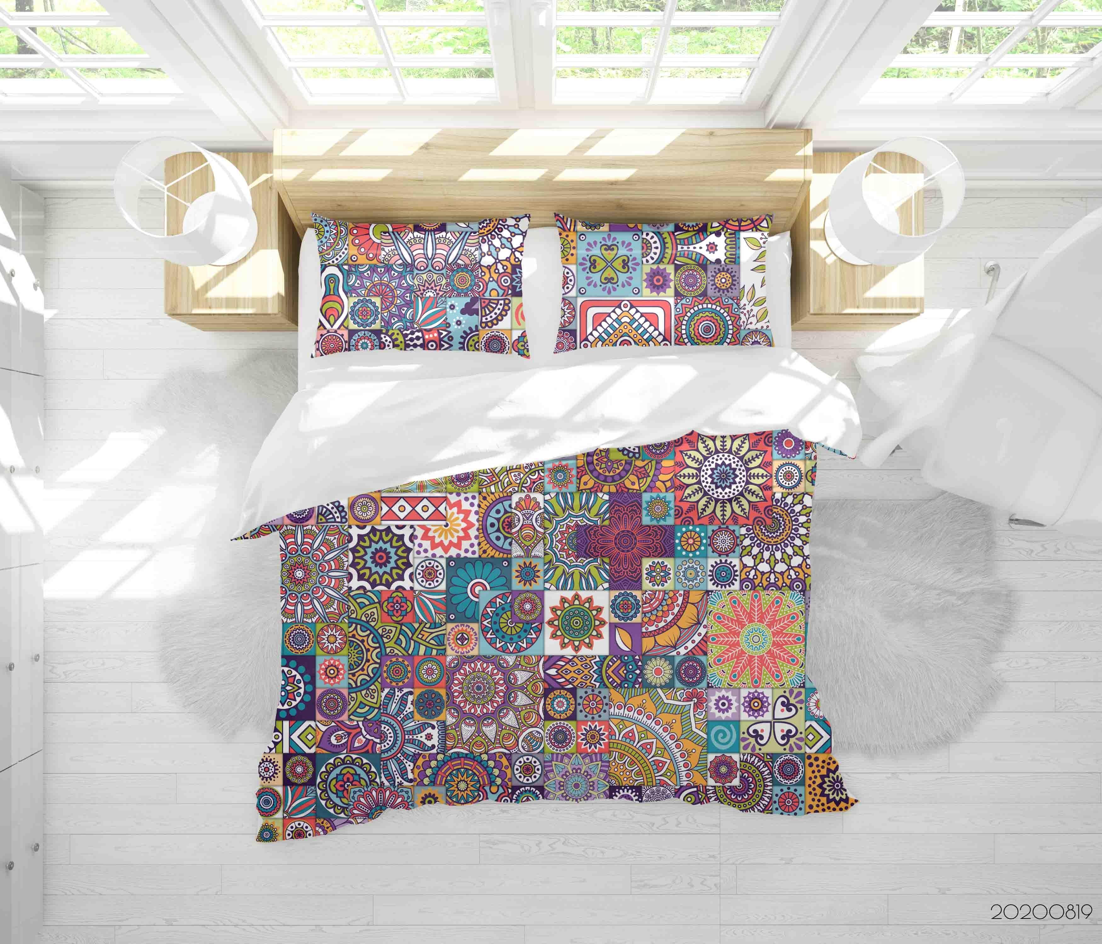 3D Colorful Dreamcatcher Pattern Quilt Cover Set Bedding Set Duvet Cover Pillowcases LXL- Jess Art Decoration