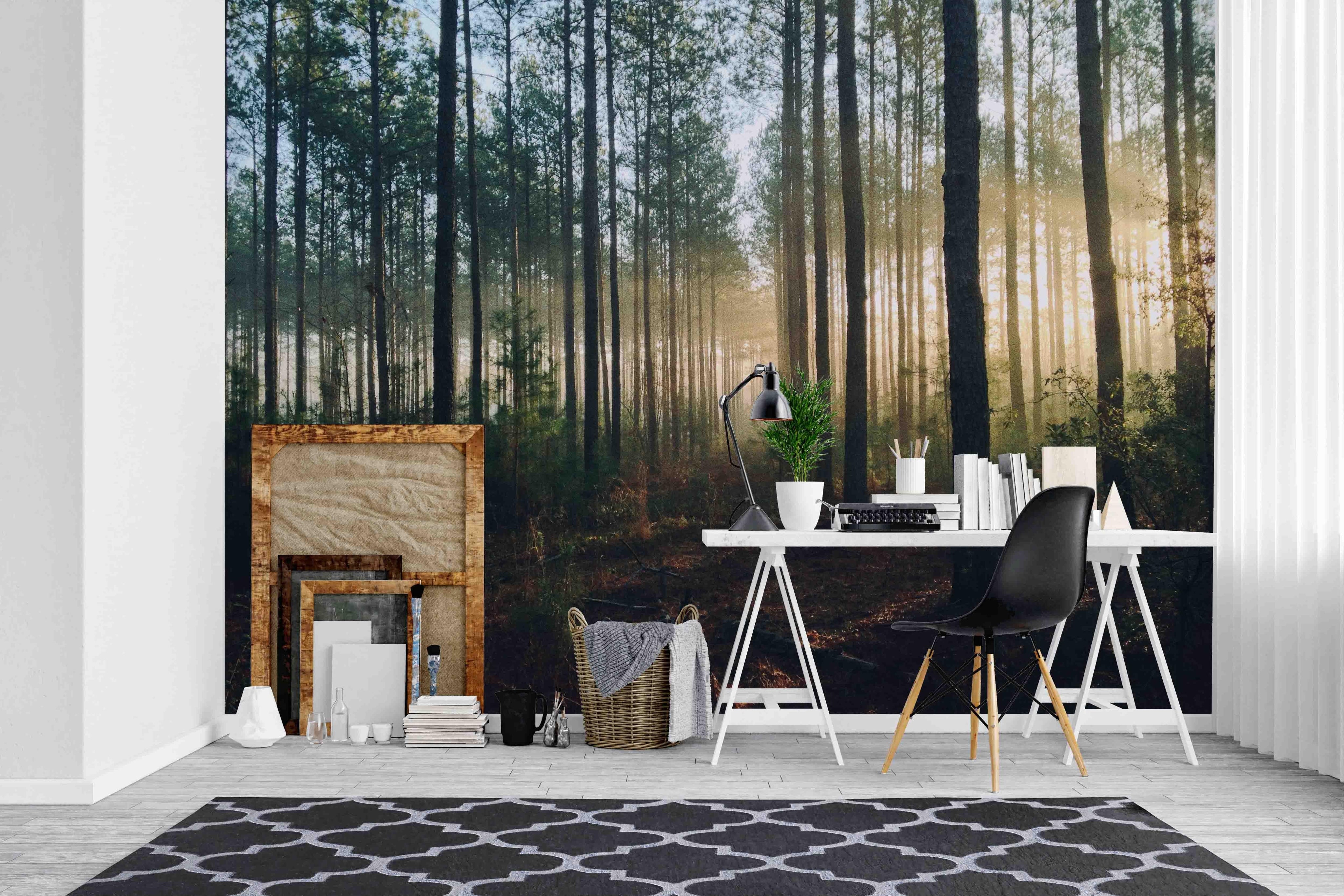 3D Fresh Quiet Early Morning Woods Wall Mural Wallpaper GD 1951- Jess Art Decoration